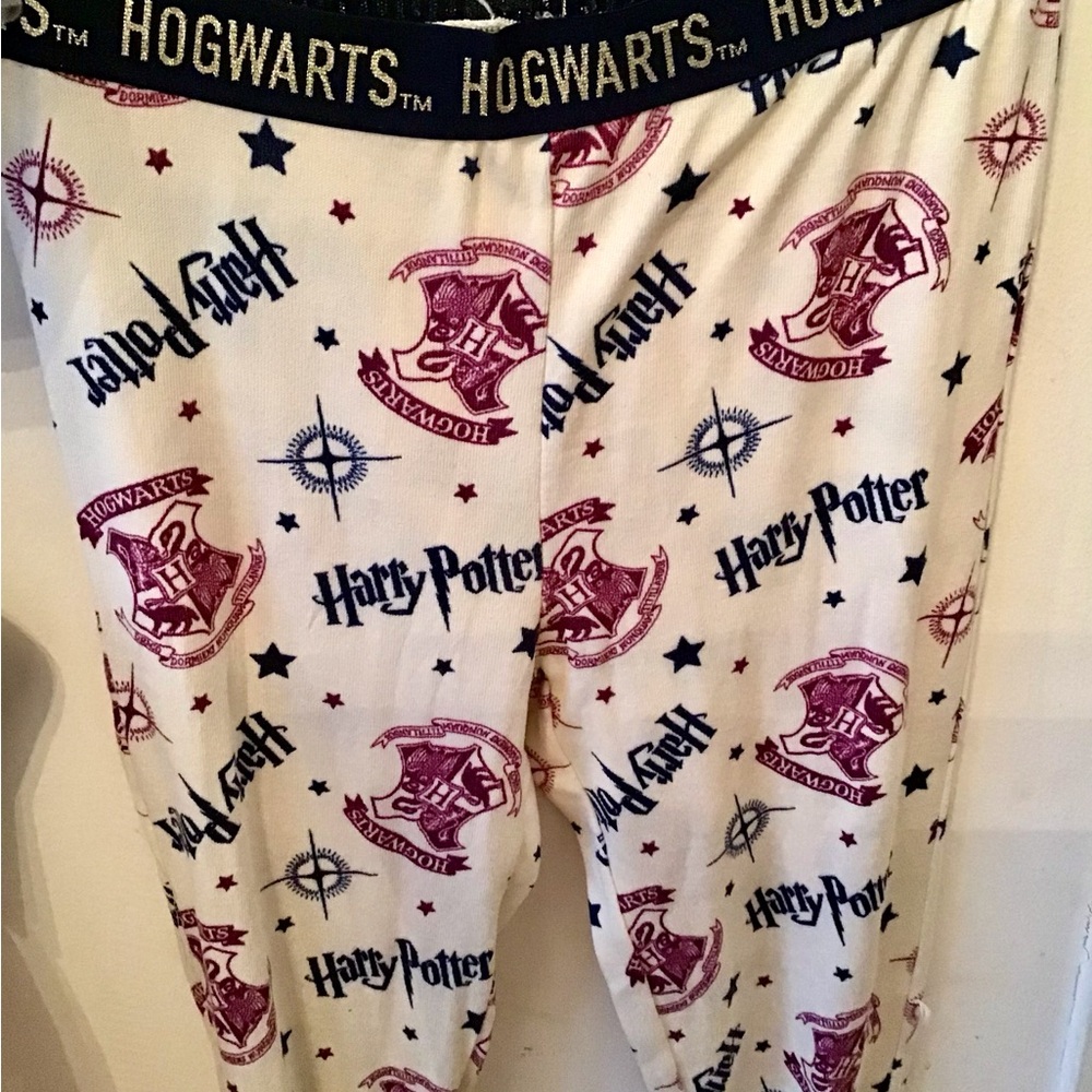 Harry Potter Hogwarts pajama pants, cotton flannel, unisex, 39 inches long